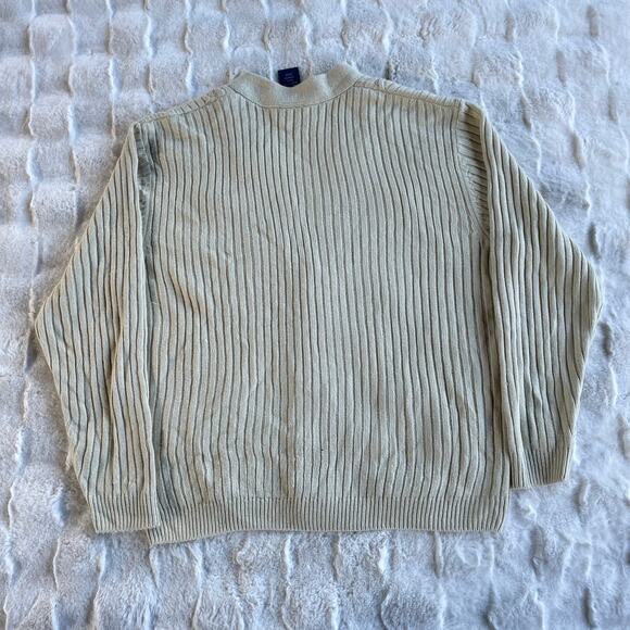 🔥Vintage 90s John Blair Classic Cable Knit Cardigan Sweater Grandpa Grunge Dad - Picture 6 of 16